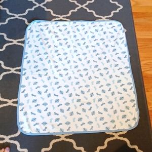 Harley Davidson Blue & White Baby Blanket